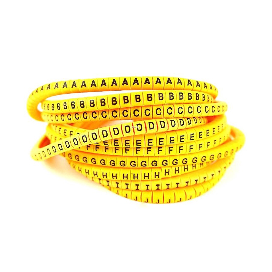 Jual Kabel Marker Huruf A-Z 50pcs Cable Marker EC-1 / EC-0 Huruf A-Z ...