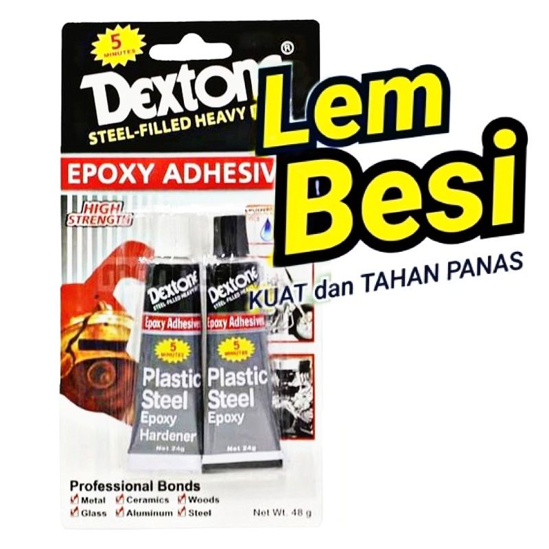 Jual Lem Besi Dextone 2 komponen Lem Baja Logam Pioneer Durasteel Kuat ...