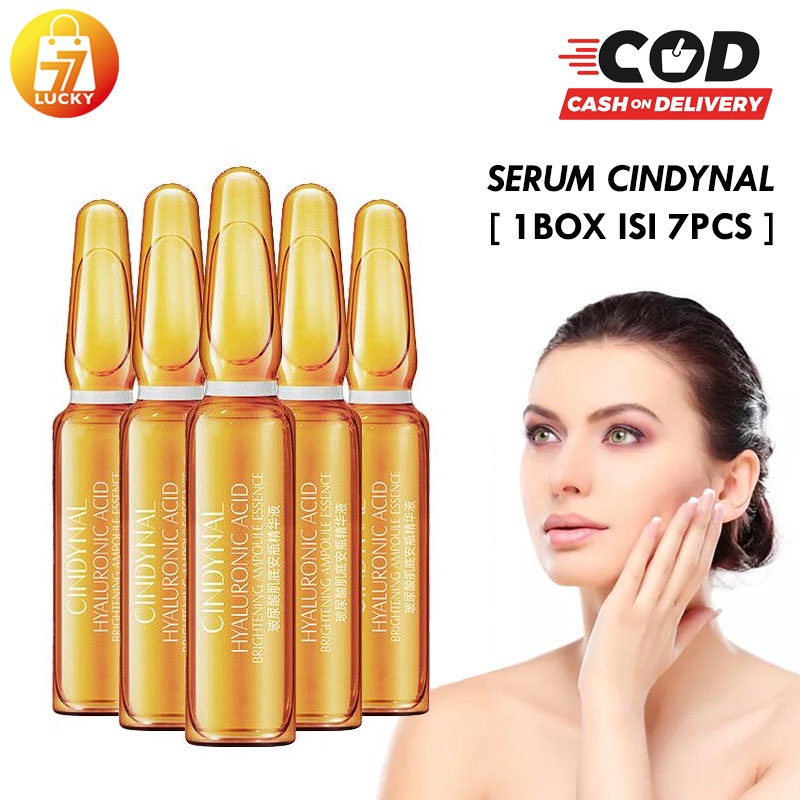 Jual CINDYNAL 1 BOX ISI 7PCS Ampul Serum Hyaluronic Acid Vitamin C Dark ...
