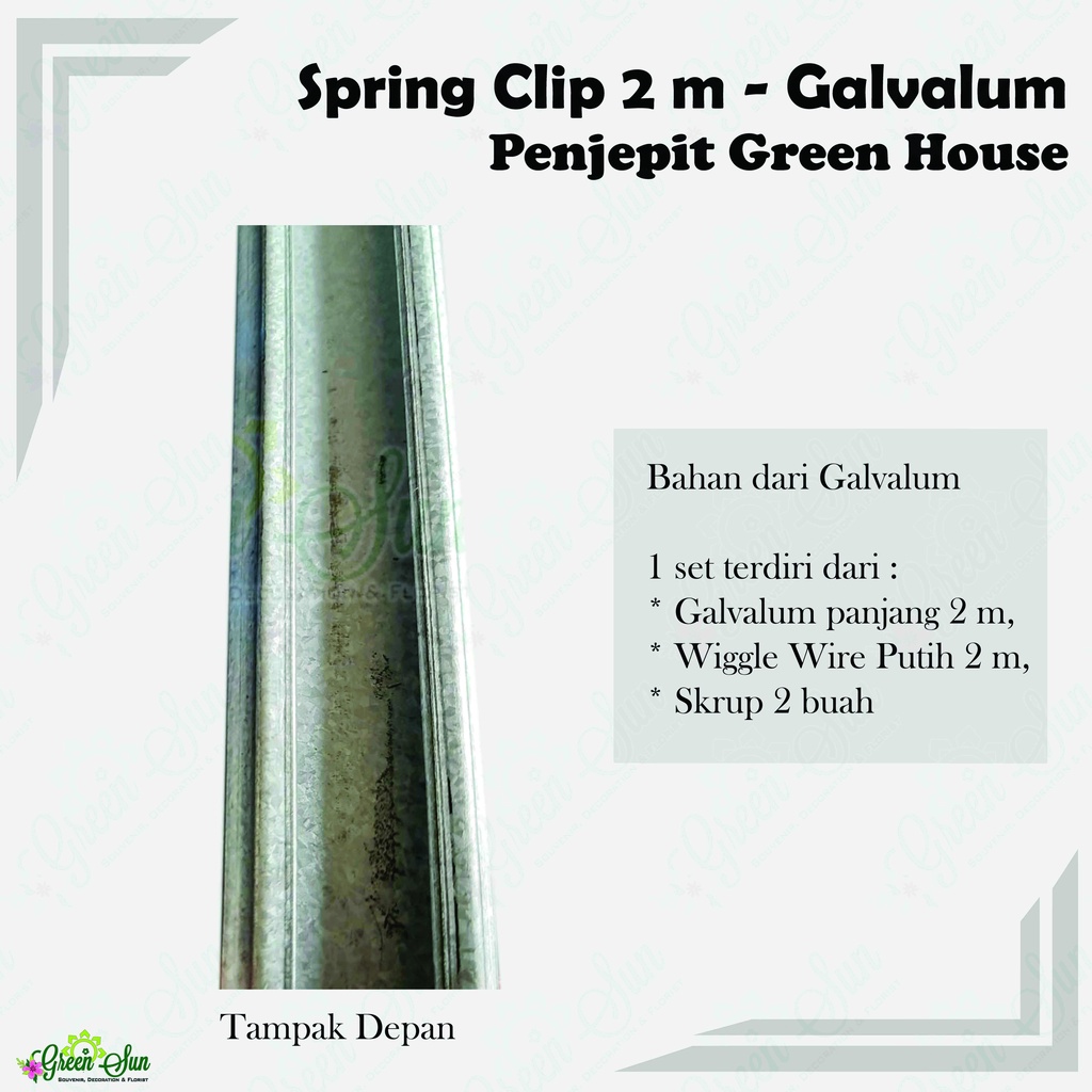 Jual Spring Clip Galvalum ukuran 2 Meter - Penjepit Insectnet- Plastik ...
