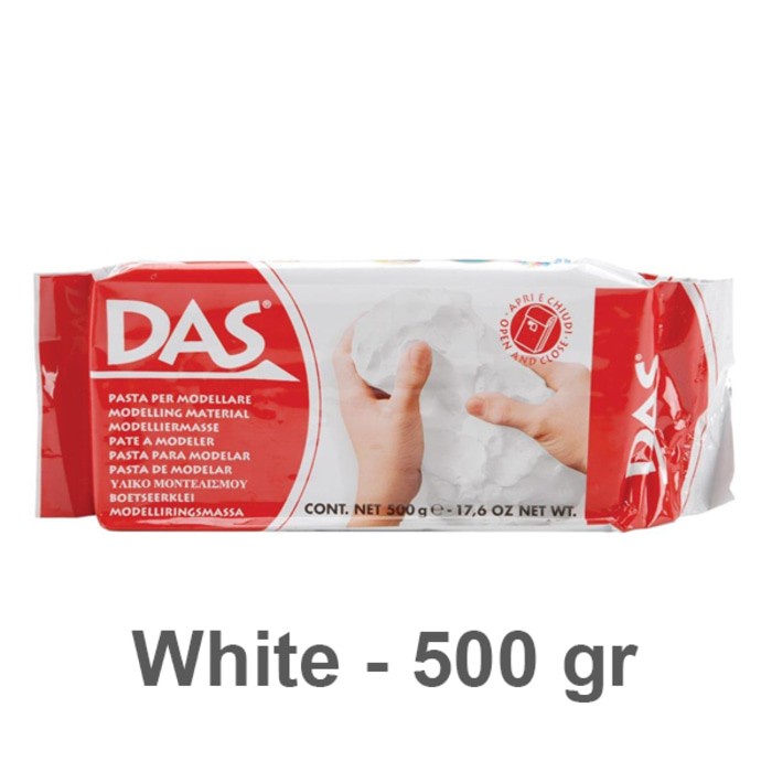 DAS Italy WHITE Modeling CLAY Air Hardening 500gr 1.1lb Supple Dermato  tested
