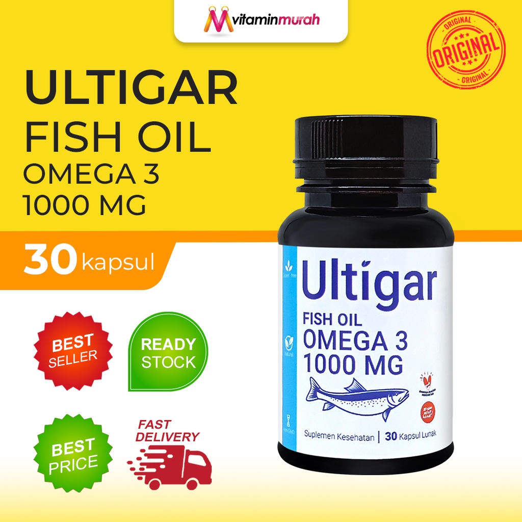Jual ULTIGAR FISH OIL OMEGA 3 1000 MG ISI 30 KAPSUL - SUPLEMEN ...