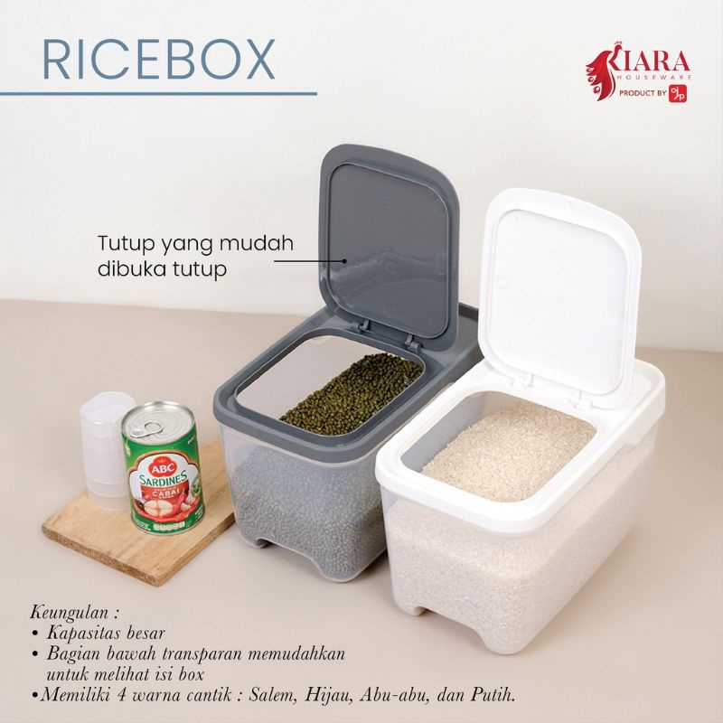 Jual TEMPAT PENYIMPANAN BERAS 5 KG RICE BOX STORAGE DISPENSER | Shopee ...