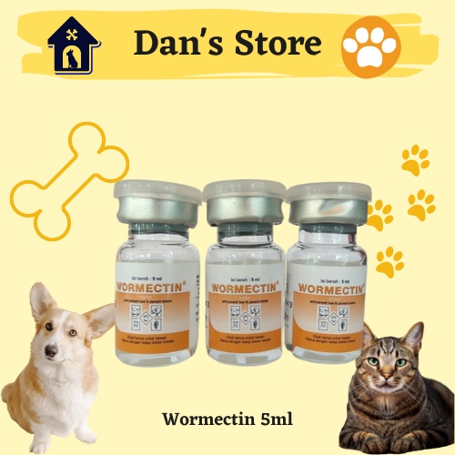 Jual Wormectin 5ml Obat Kutu Kucing Caplax Anjing Parasit Kelinci Tungau Shopee Indonesia