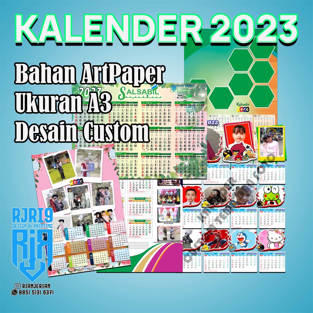 Jual Cetak Kalender Dinding 2023 Kalender Custom Sesuai Keinginan Shopee Indonesia 7175