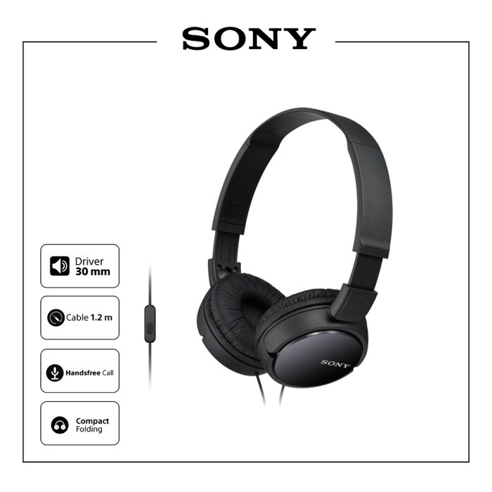 Jual Sony Mdr Zx110ap Black On Ear Headphone Zx110 Zx 110ap Zx 110 Ap Shopee Indonesia 0341