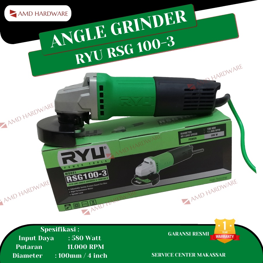 Jual Mesin Gerinda Tangan Ryu Inch Gurinda Ryu Rsg Angle Grinder Shopee Indonesia