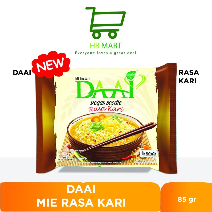 Jual Daai Mie Vegan Noodle Rasa Kari Mie Instan Vegetarian Termurah