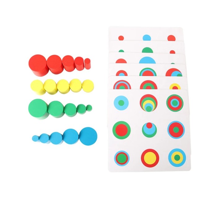 Jual Mymontessori Mainan Aparatus Montessori Wooden Knobless Cylinders ...