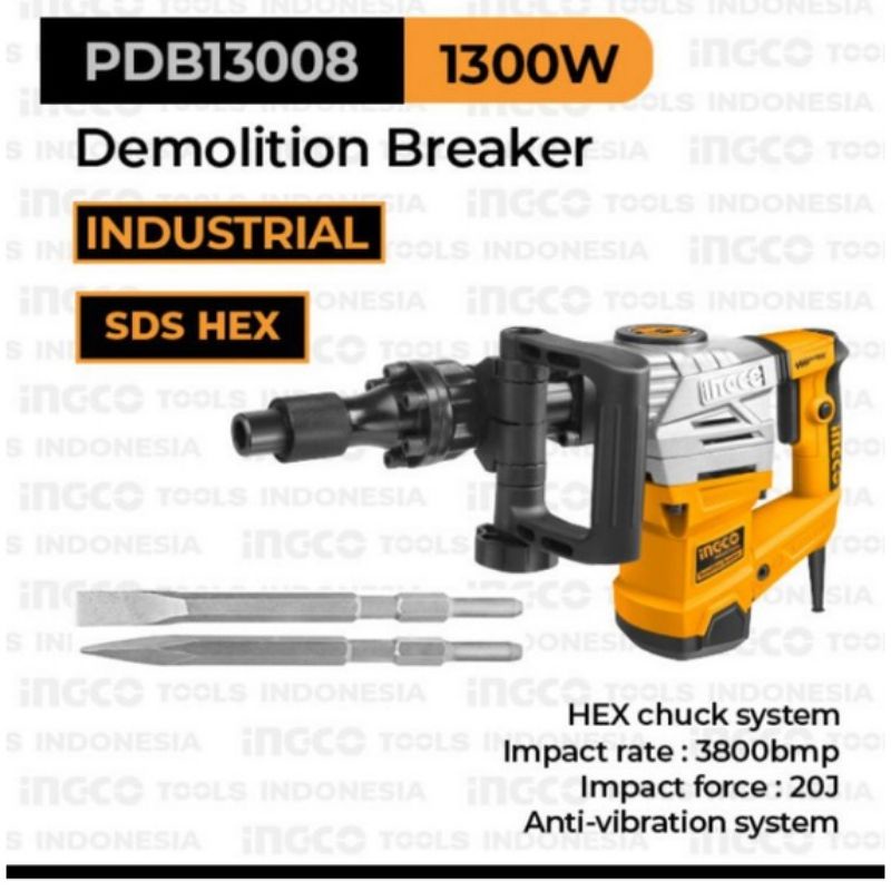 Jual Mesin Bobok Tembok Beton Demolition Jack Hammer INGCO PDB13008 ...