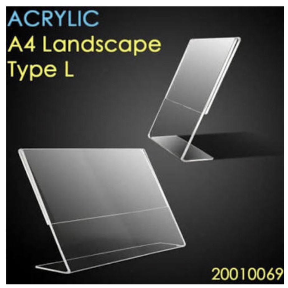 Jual Acrylic Brochure Stand Display Akrilik Tempat Kertas Brosur Ukuran ...