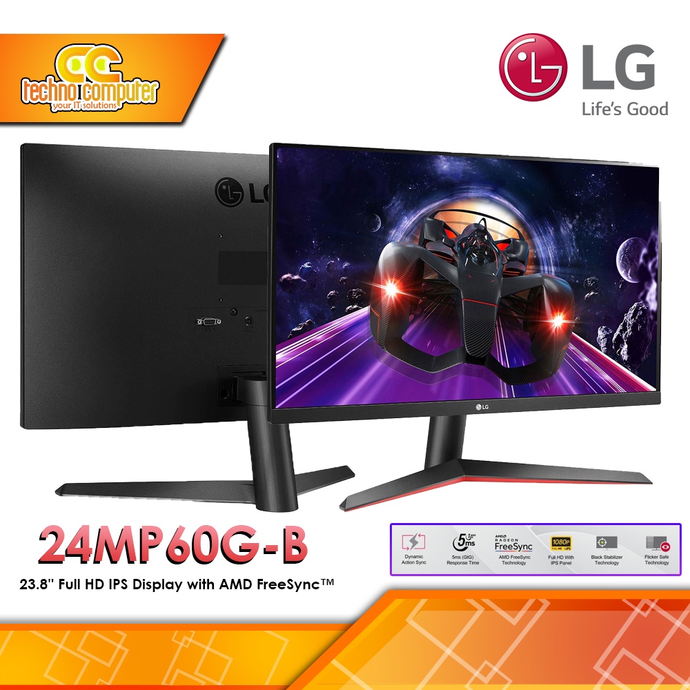 Jual MONITOR LG 24MP60G-B LED Monitor - 24 Inch, FHD (1920 X 1080), IPS ...