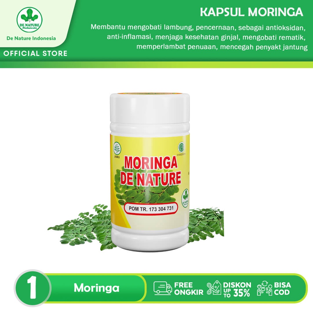 Jual MORINGA HERBAL 50 KAPSUL ORIGINAL OBAT HERBAL EXTRA DAUN KELOR ...