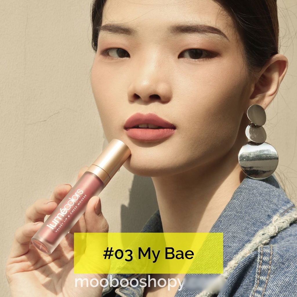 Jual Lumecolors Velvet Lip & Cheek Mousse Lipstick Liquid Blush on Eyeshadow Halal My Bae BPOM