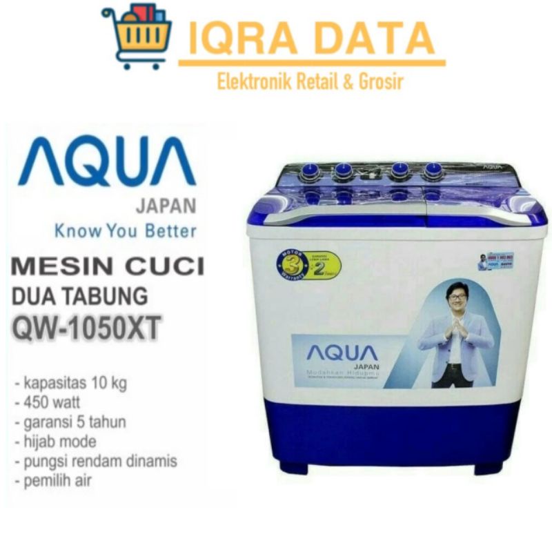 Jual Mesin Cuci Aqua Dua Tabung Kg Hijab Series Aqw Xt Garansi Resmi Aqua Shopee