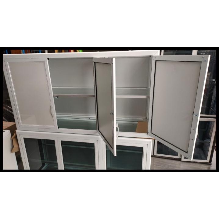 Jual Kitchen Set 3 Pintu Minimalis Aluminium Acp Warna Frame Putih ...