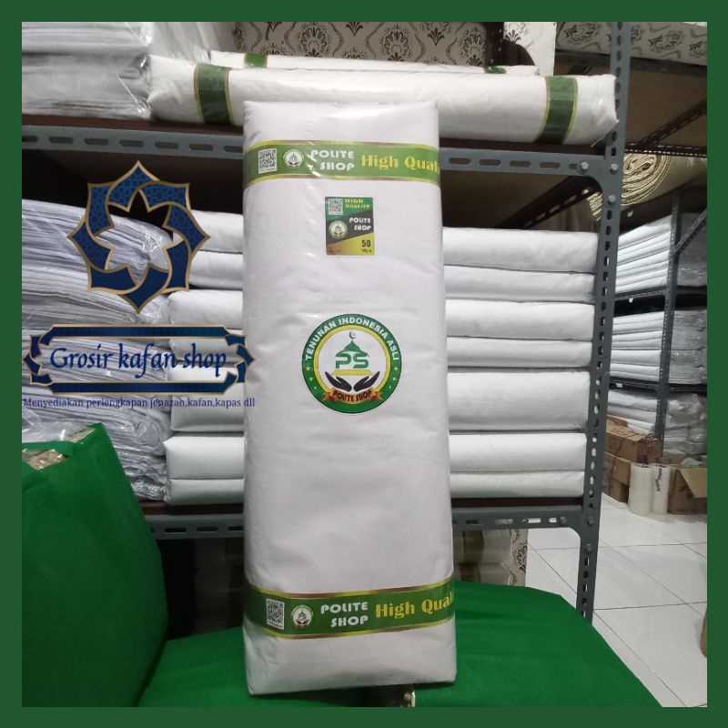 Jual kain kafan / kain mori kaci putih tebal cap politeshop lebar 155cm ...