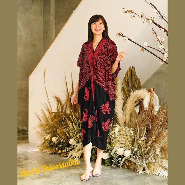 Jual Termurah Kaftan dress batik cap modern tradisional - Parang mix ...