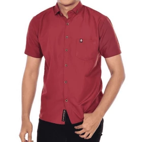 NUMAKENA Kemeja Pria Lengan Pendek Polos