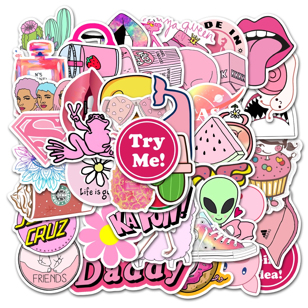 Jual Stiker style pink series isi 25 pcs | Shopee Indonesia