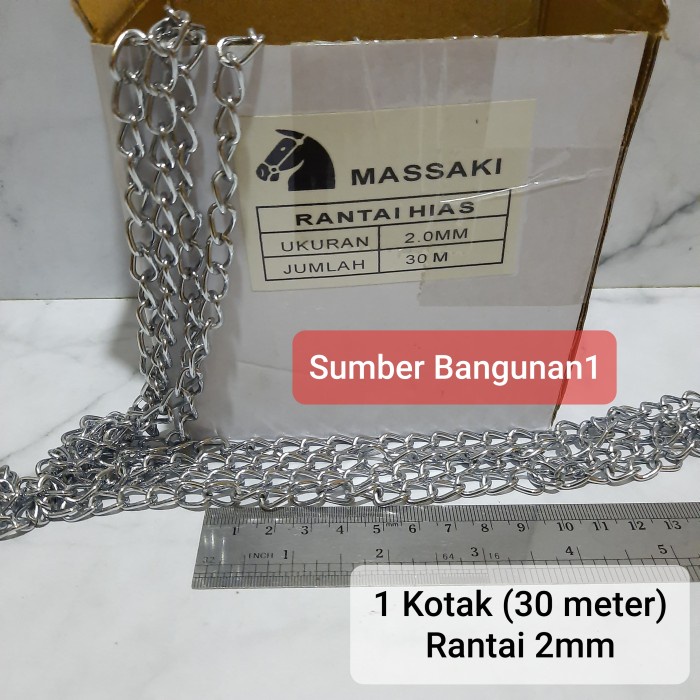 Jual Tali Tuntun Rantai Kecil 2Mm Soligen 1 Roll Rantai Hewan Dog Chain ...