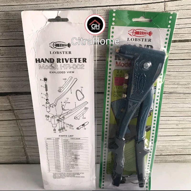Jual Tang Rivet Hand Riveter 10,5” Lobster | Shopee Indonesia