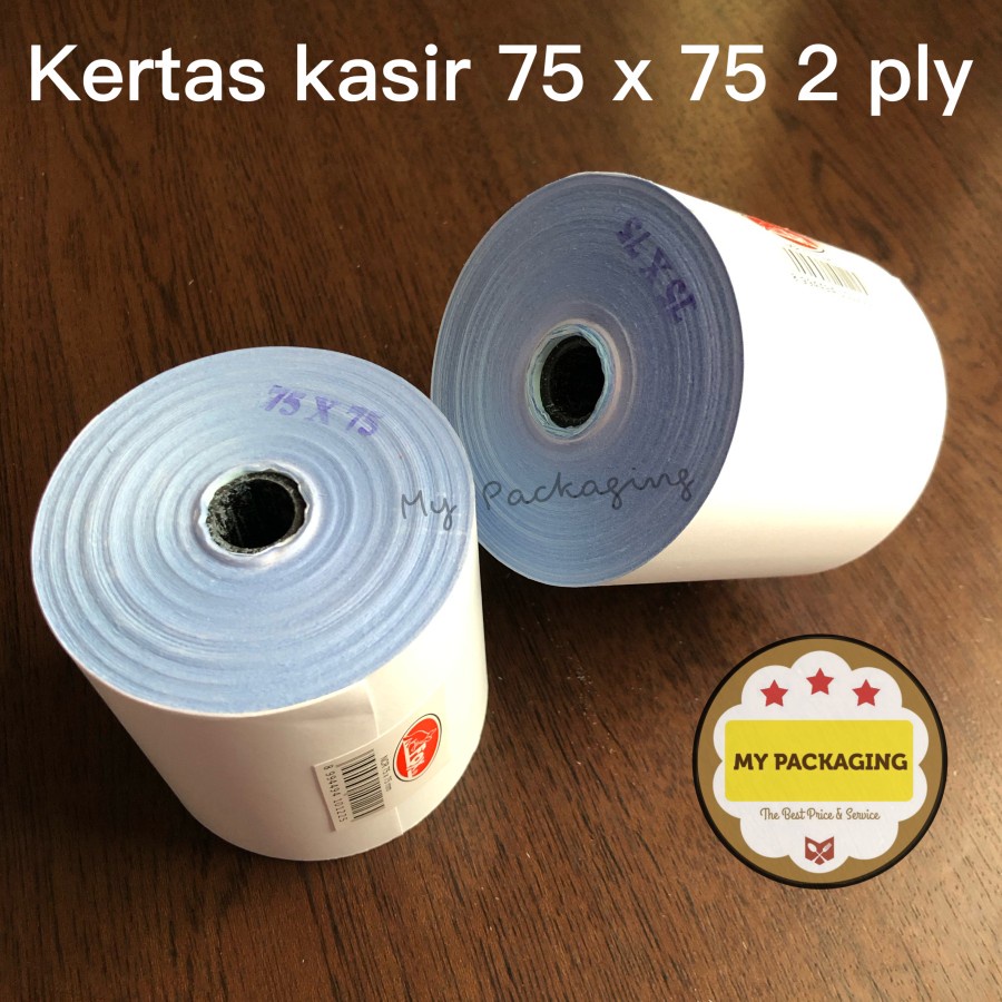 Jual Kertas Kasir 75 X 75 Struk Telstruk Hvs 2 Ply Shopee Indonesia