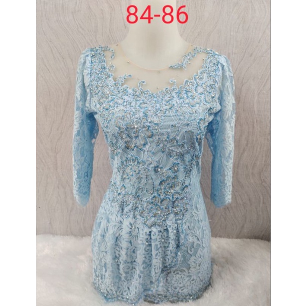 Jual Kebaya Jadi Semiprancis Model Lipit Lipit Nuansa Biru Shopee Indonesia 