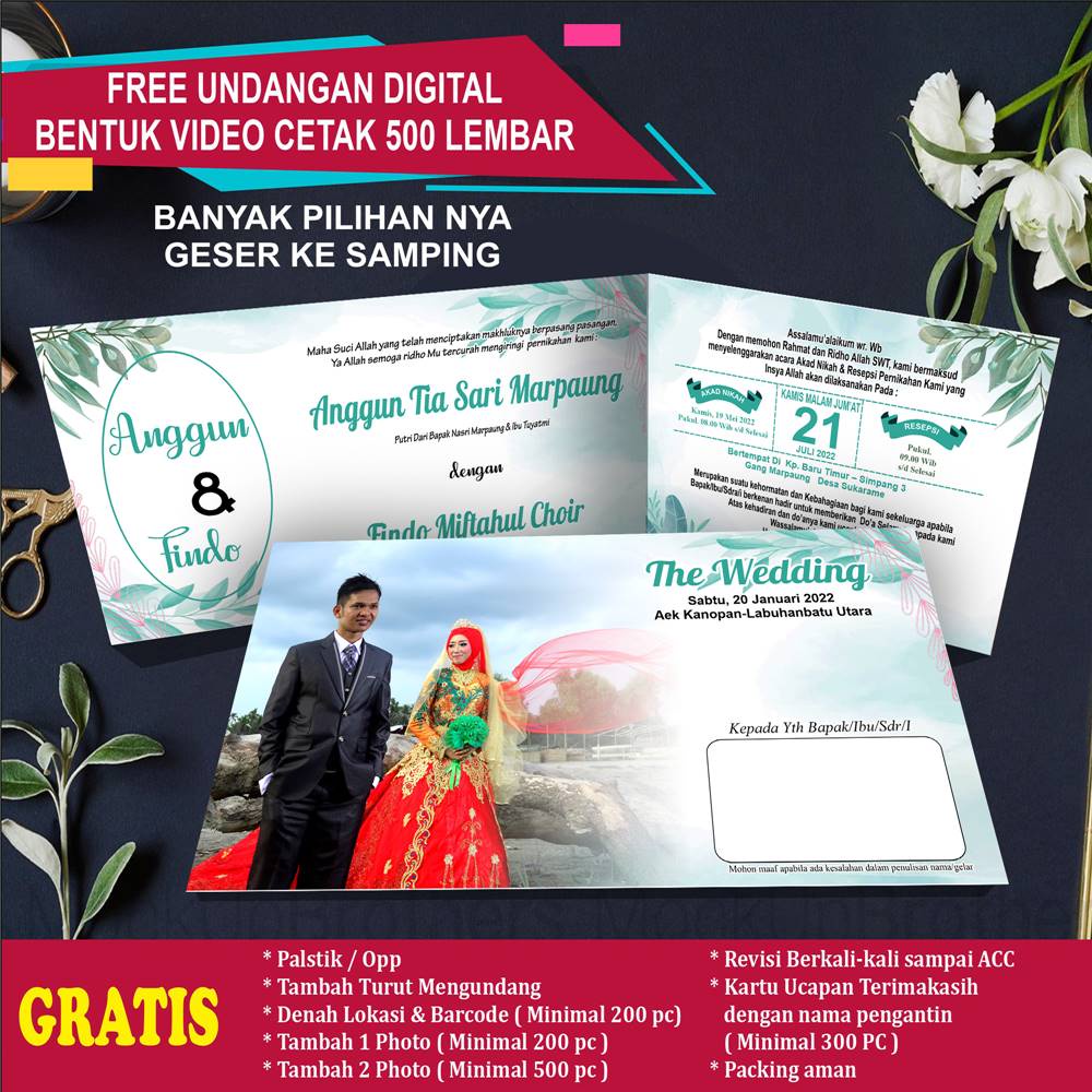 Jual Surat Undangan Pernikahan Undangan Pernikahan Foto Undangan