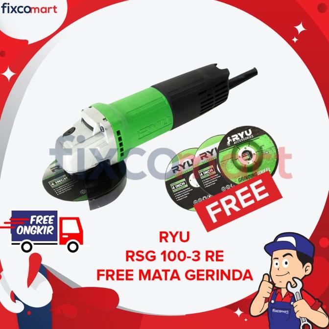 Jual Mesin Gerinda Tangan RYU / Angle Grinder RYU RSG 100-3 | Shopee ...