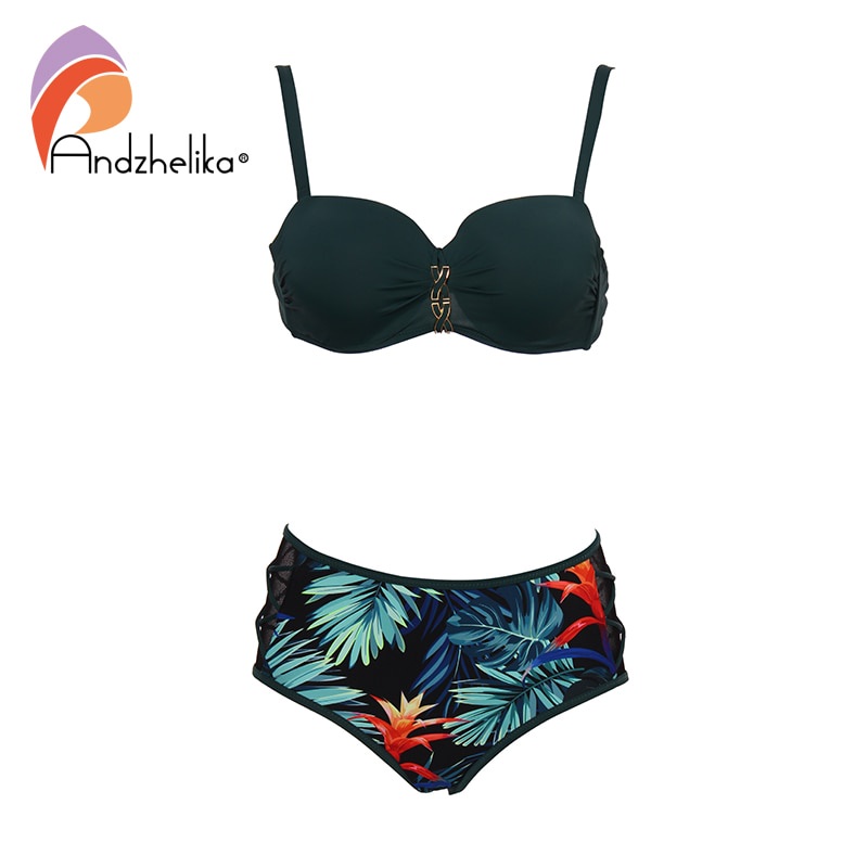 Jual Preorder Set Bikini Motif Hijau Wanita Perban Jaring Pertengahan