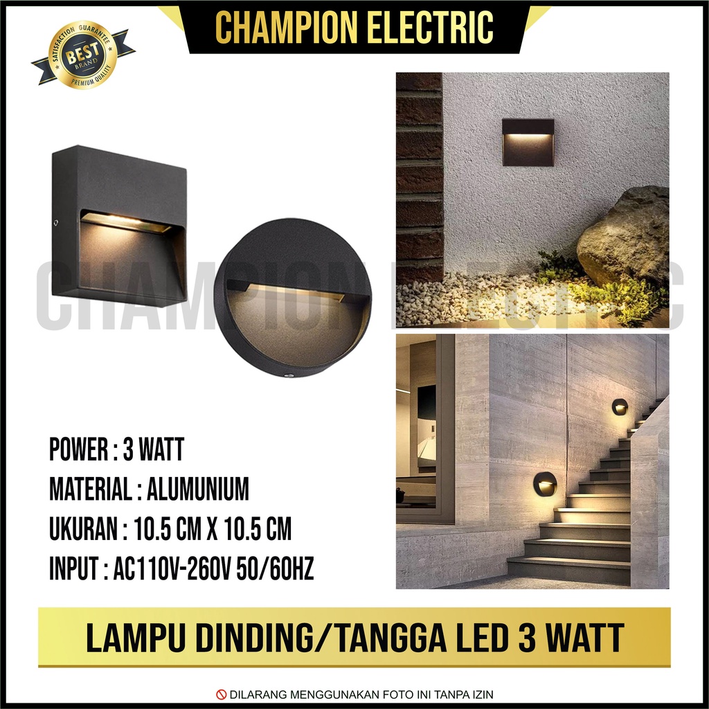 Jual Lampu Tangga LED Tempel Indoor Outdoor Waterproof Anti Air ...