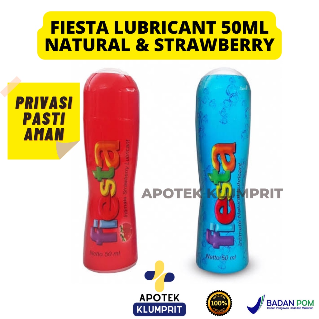 Jual Fiesta Lubricant 50 Ml Natural Strawberry Gel 50g Pelumas Lubrican Lubrikan 