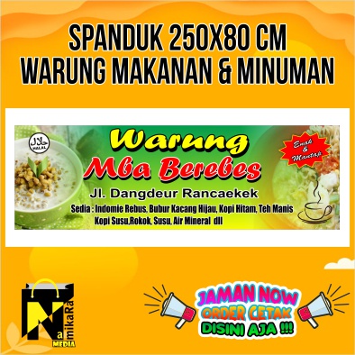 Jual Spanduk banner backdrop Bubur Kacang Ijo murah bisa custom warung ...