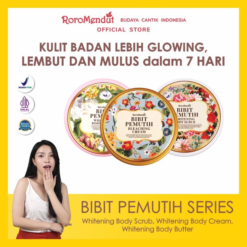 Jual (BPOM) Bibit Pemutih Bleaching Cream Roro Mendut Body Butter
