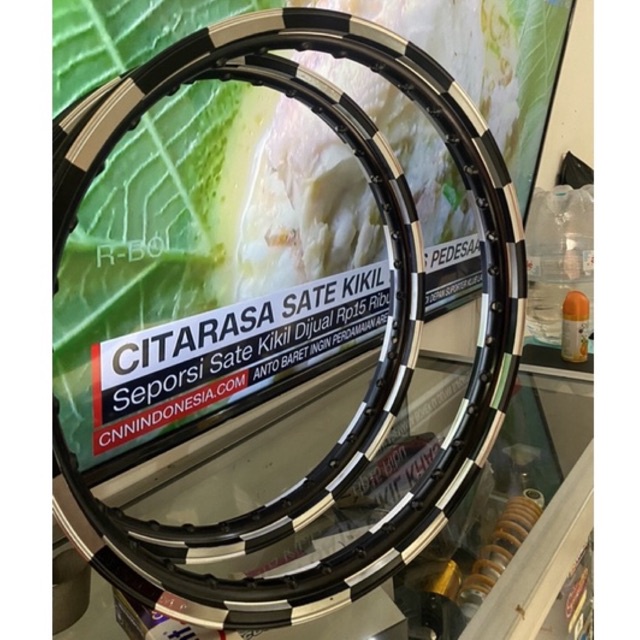 Jual velg 17 140 akron rossi hitam catur not spain fullset | Shopee ...