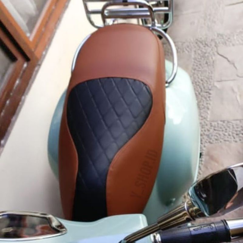 Jual Cover Kulit Jok Motor Vespa Matic Primavera Sprint Gts Lx S Custom Terbaru Kulit Mbtech Ori