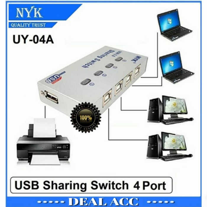 Jual Auto Switch Printer Usb 4 Port | Shopee Indonesia