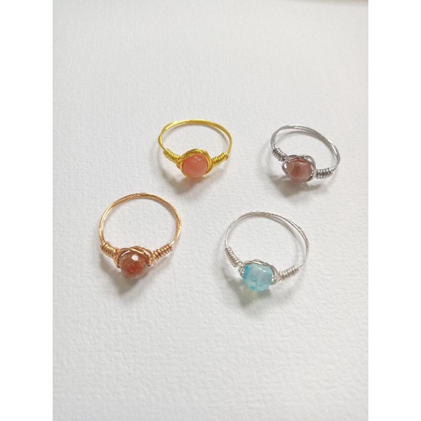 Jual Gemstone Wire Ring (Cincin Batu alam natural stone) bisa req ...