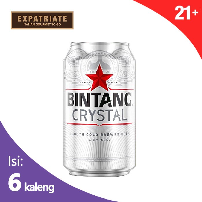 Jual Beer Bintang Crystal Can 320ml (6pcs) | Shopee Indonesia