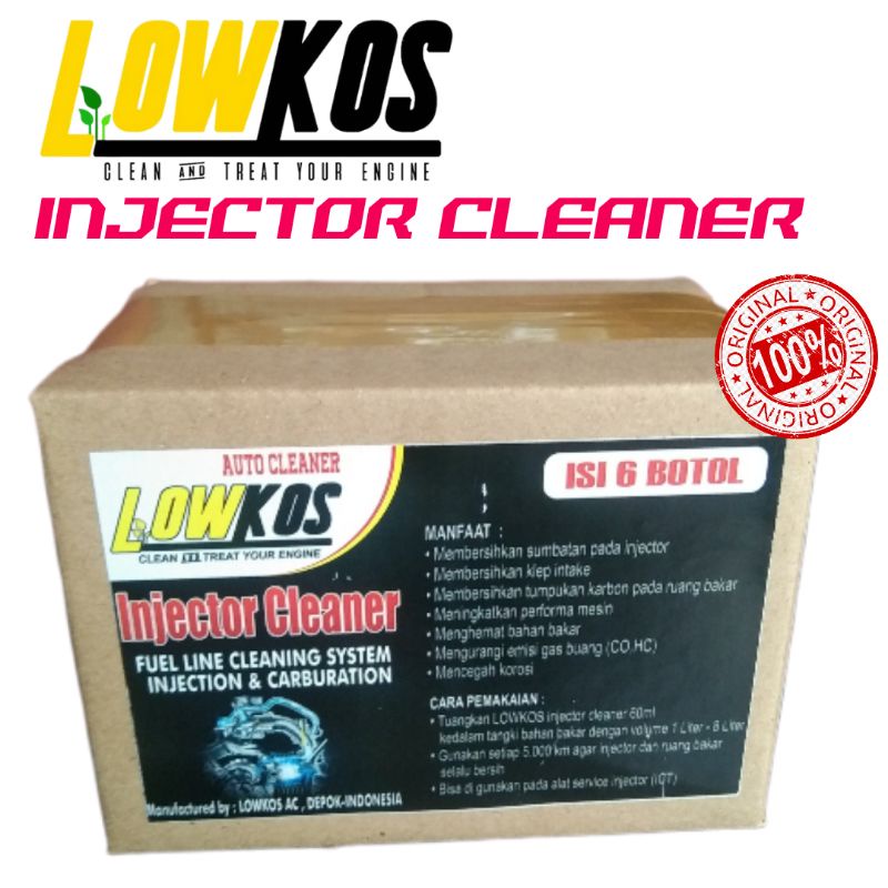 Jual 1 Dus (6 Botol) LOWKOS Injector Cleaner Motor 60ml - Cairan ...