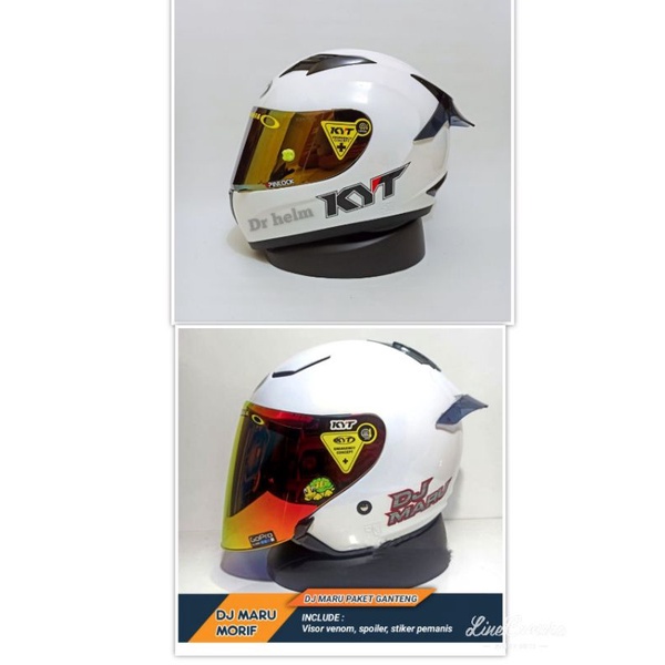 Jual Helm Full Face KYT R10 Paket Couple Paket Ganteng | KYT R10 | Helm