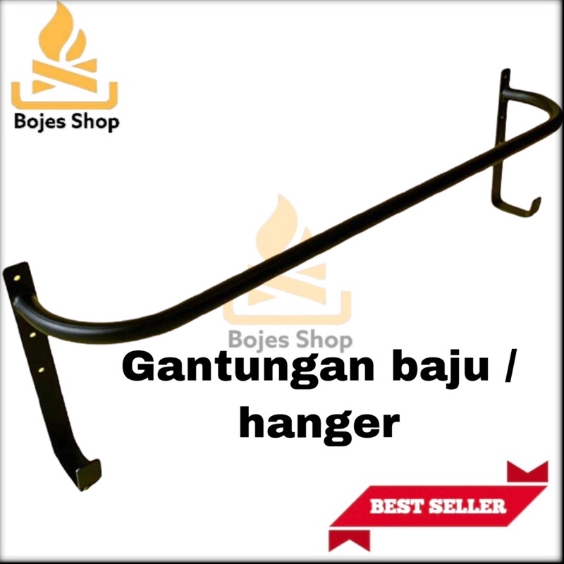 Jual Gawangan Baju Besi Tempel Dinding Gantungan Hanger Baju Handuk Shopee Indonesia