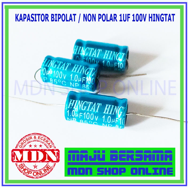 Jual Kapasitor Bipolar Non Polar Nonpolar 1uf 100v - 1 Uf 100 Volt - Foto 5