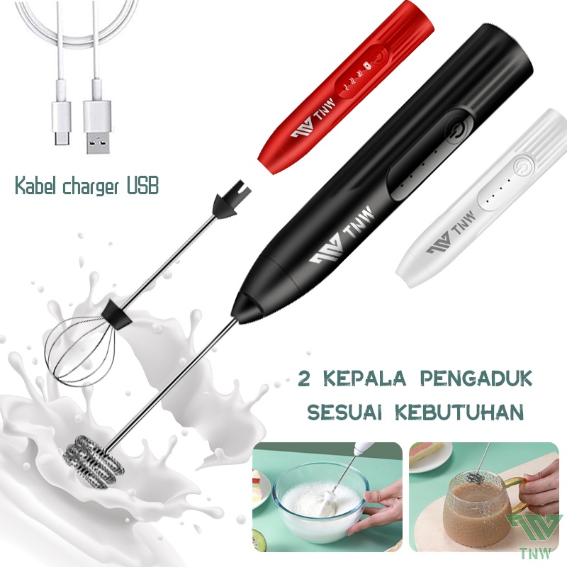 Jual Tnw Pembuih Susu Pengocok Telur Handheld Blender Milk Frother Electric Mixer Portable Egg