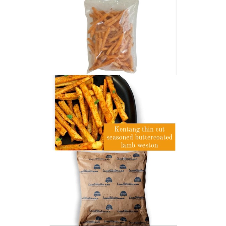 Jual Kentang Thin Cut Buttercoated Lamb Weston French Fries Repack