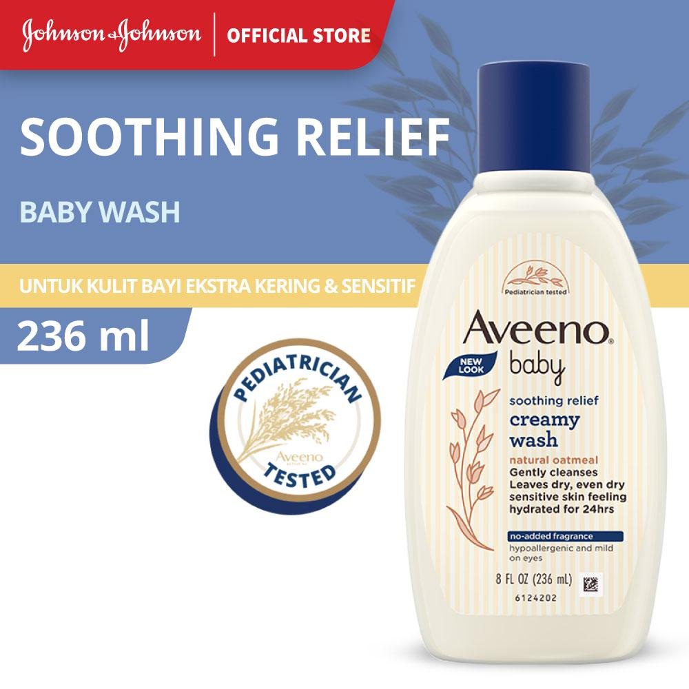 Aveeno Baby Soothing Relief Creamy Wash 236 ml - Sabun Mandi untuk Kulit  Sensitif Bayi 236 ml (8015773)