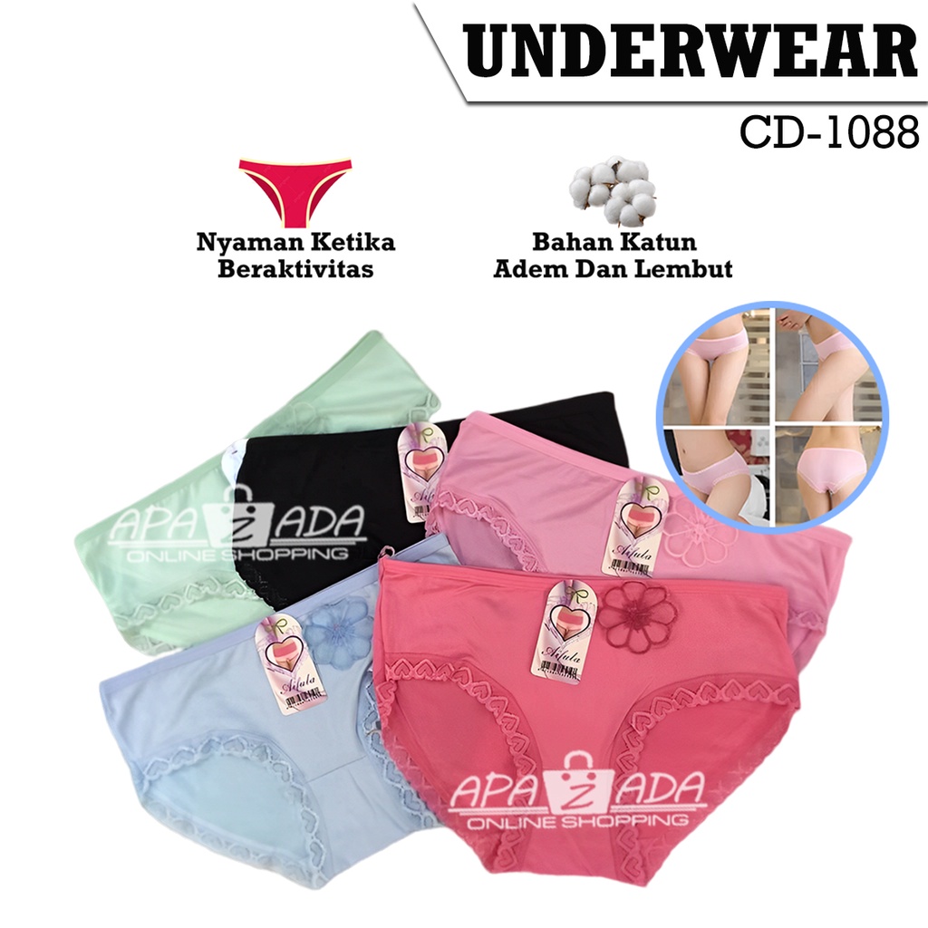 Jual Apazada - Celana Dalam Wanita Katun Pakian Dalam Impor Satuan