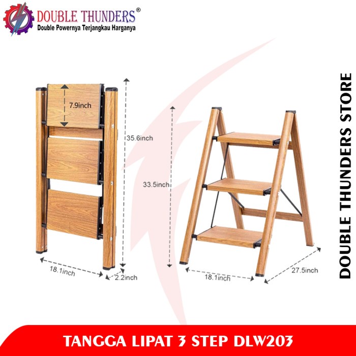 Jual Dt Dlw Tangga Lipat Step Cm Double Thunders Shopee Indonesia