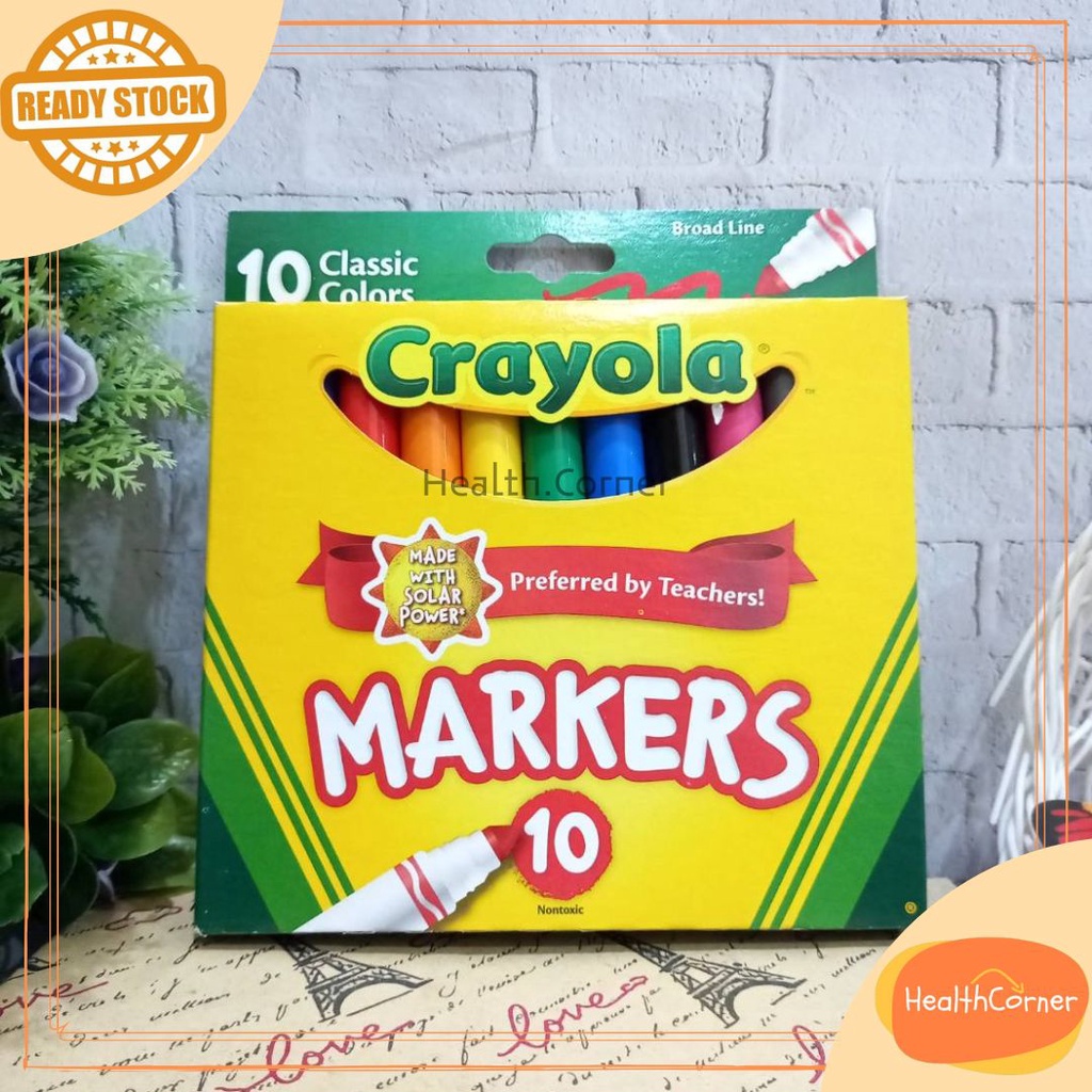 jual-crayola-markers-broadline-10ct-spidol-white-board-marker-classic